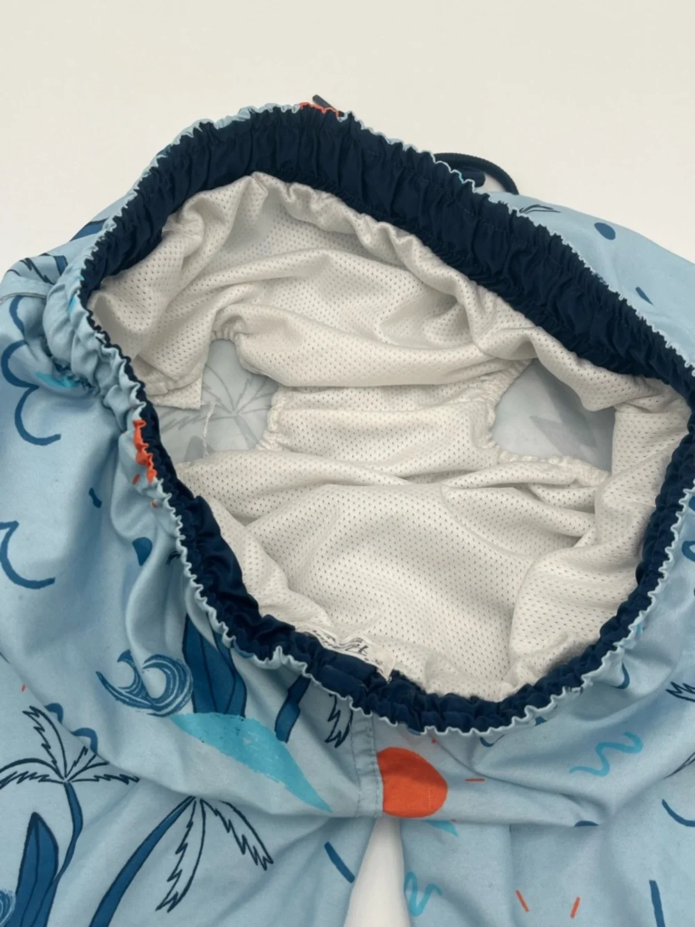 Boys Blue Penguin beach Swim Shorts & lands end Board Shorts Tropical coastal L